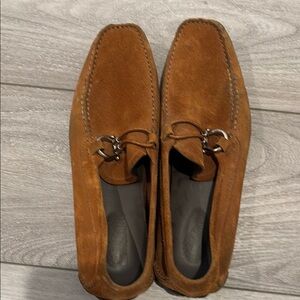 Salvatore Ferragamo Brown Loafers Slip-On Moccasin Style